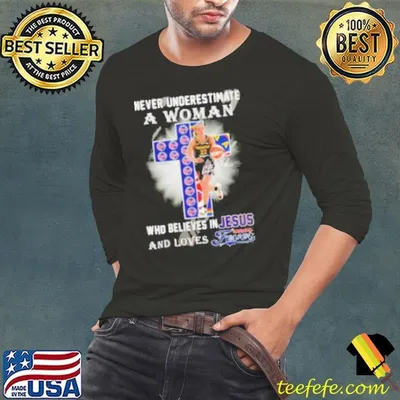 Never underestimate a woman who believes in Jesus and loves Indiana Fever shirt
