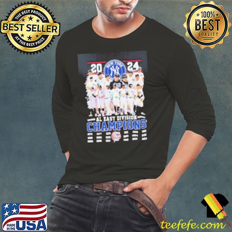 New York Yankees Baseball Team 2024 AL East Champions Long Sleeve Tee