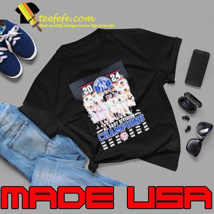New York Yankees Baseball Team 2024 AL East Champions Unisex