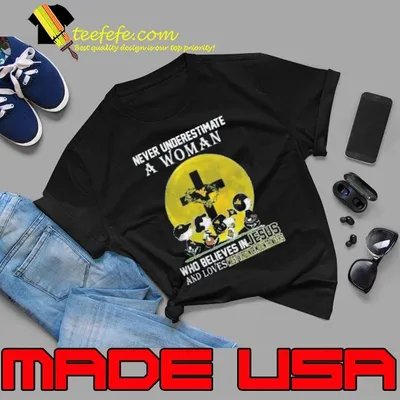 Peanuts Characters Never Underestimate A Woman Who Believes In Jesus And Loves West Virginia Mountaineers Shirt