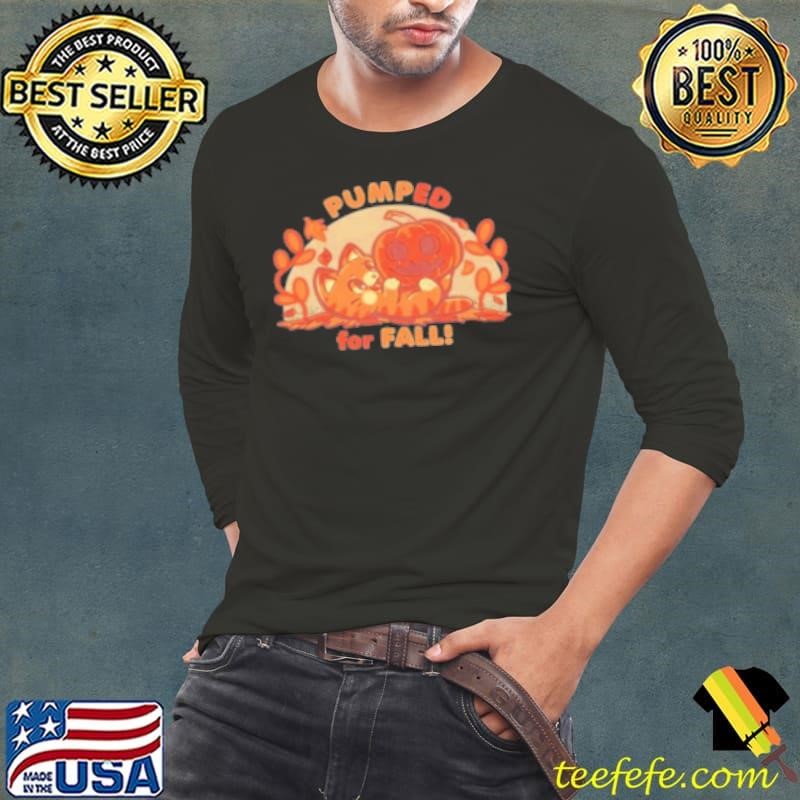 Pumped For Fall Cat Halloween Long Sleeve Tee