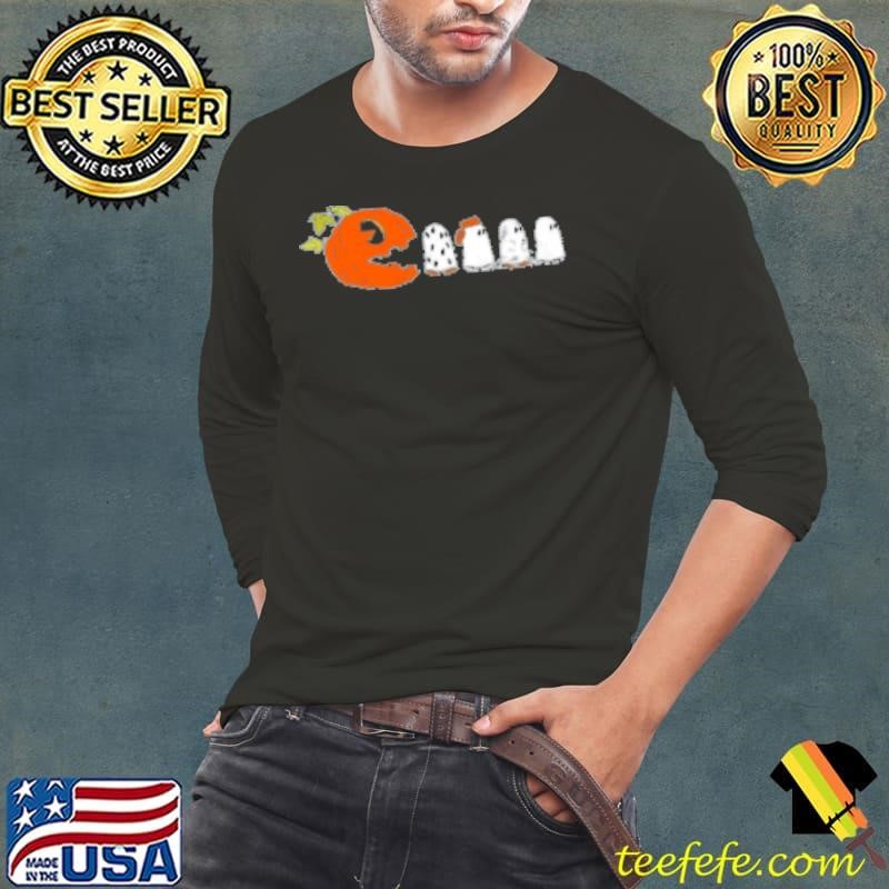 Pumpkin Ghost Pacman Long Sleeve Tee