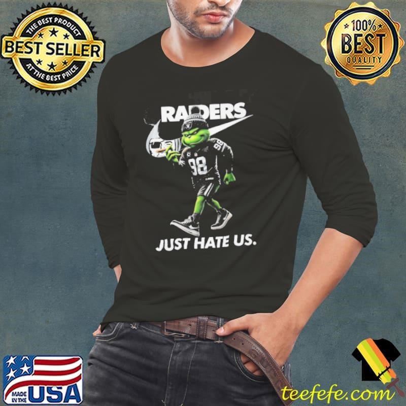 Raider nike grinch just hate us Long Sleeve Tee