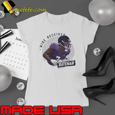 Rashod Bateman American football wide receiver Baltimore Dots T-Shirt