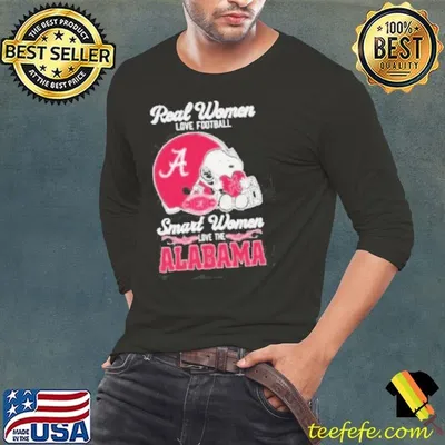 Real Women Love Football Smart Women Love The Alabama Crimson Tide X Snoopy Shirt