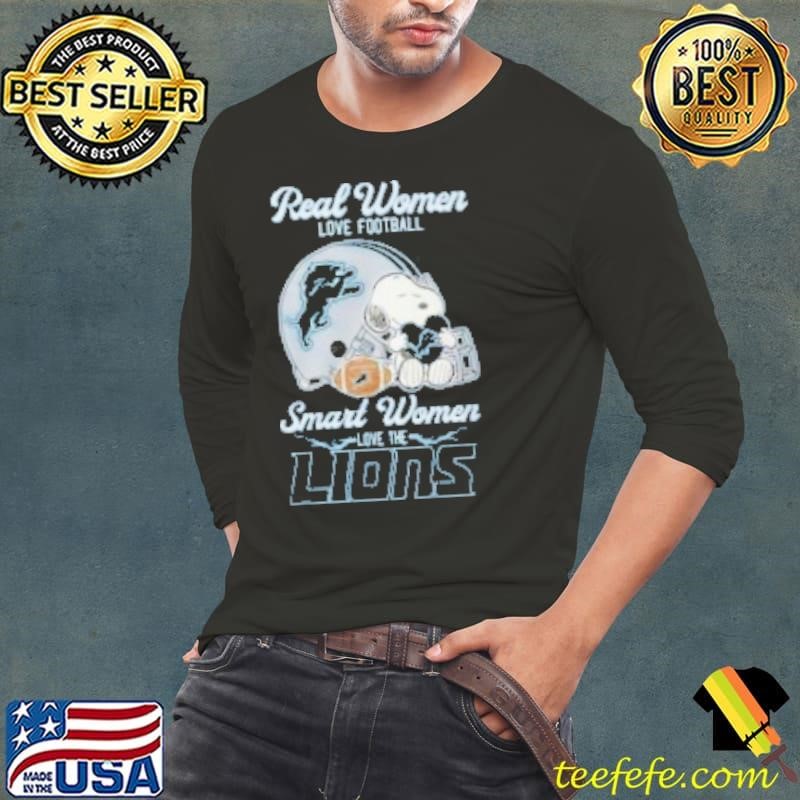 Real women love football smart women love the Lions Long Sleeve Tee