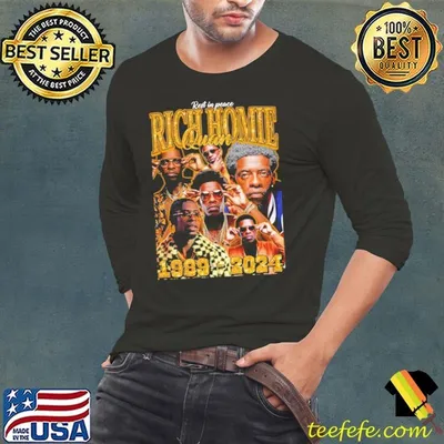 Rich homie quan Vintage 1989 2024 American Rapper RIP T-Shirt