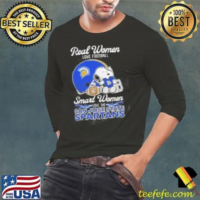 San José State Spartans x Snoopy Real Women Love Football Smart Women Hetmet 2024 Shirt