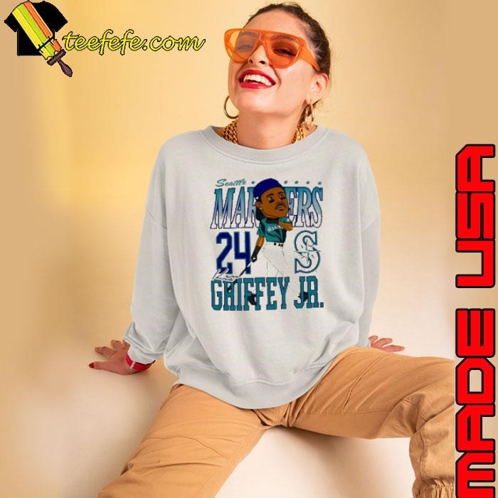 Seattle Mariners Ken Griffey Jr #24 Slugger Swing Caricature Sweatshirt