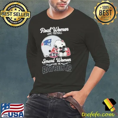 Snoopy Real Women Love Football Smart Women Love The New England Patriots Shirt