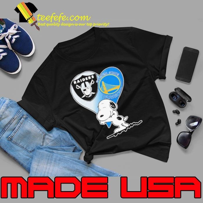 Spoony Heart Oakland Raiders and Golden State Warriors shirt
