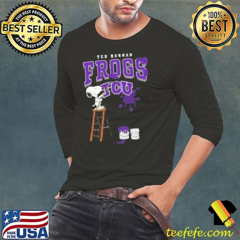TCU Horned Frogs Snoopy Painting Long Sleeve Tee