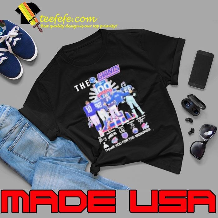 The NY Giants Players 100 Season Thank You For The Memoirs Signatures Unisex