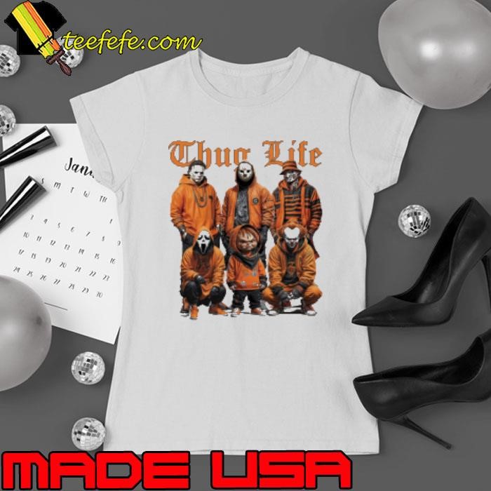 Thug Life Horror Orange Ladies tee