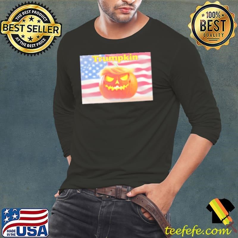 Trumpkin Donald Trump USA Flag Long Sleeve Tee