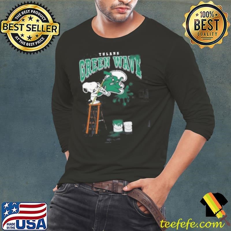 Tulane Green Wave Snoopy Painting Shirt
