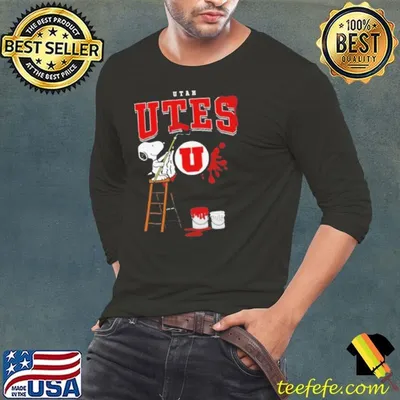 Utah Utes Snoopy Painting Shirt