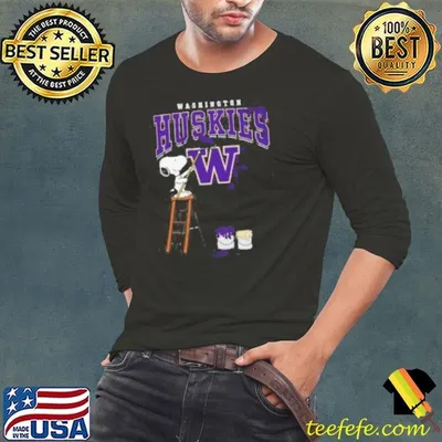 Washington Huskies Snoopy Painting Shirt