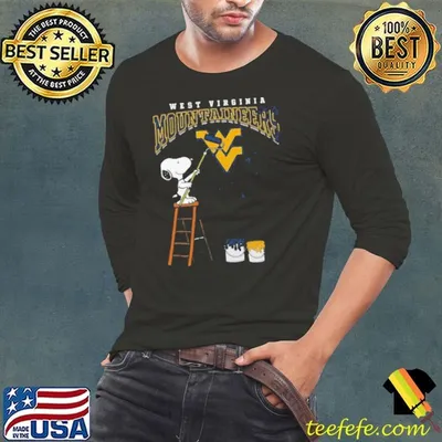 West Virginia Mountaineers Snoopy Painting Shirt