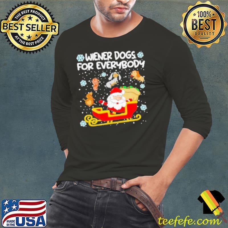 Wiener Dogs For Everybody Santa Funny Christmas Dachshund Shirt