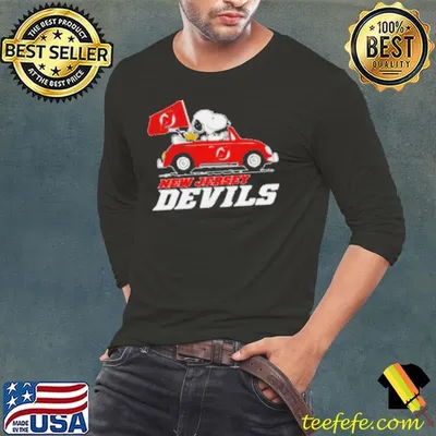2024 Snoopy and Woodstock riding cars New Jersey Devils Shirt
