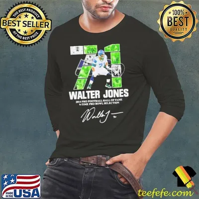 71 Walter Jones 2014 pro football hall of fame 9 time pro Bowl selection signature shirt