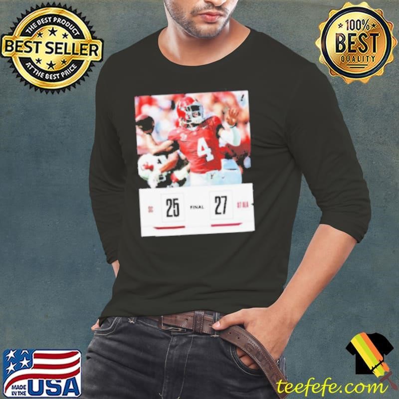 Alabama Crimson Tide 27 25 South Carolina Gamecocks Final Score Long Sleeve Tee