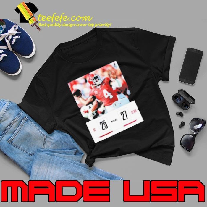 Alabama Crimson Tide 27 25 South Carolina Gamecocks Final Score Unisex