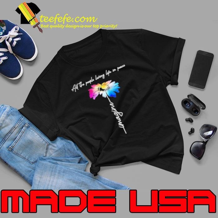 All the people imagine living life in peace vintage flower Shirt