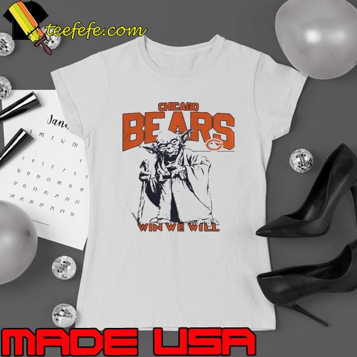 Awesome Chicago Bears Star Wars Yoda Win We Will Tshirt