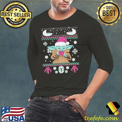 Awesome Christmas Coffee yoda baby wear hat santa shirt