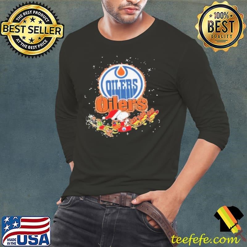 Awesome Edmonton Oilers Snoopy Christmas shirt