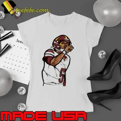 Awesome Jayden Daniels Shhh Cartoon Football Design Shirt