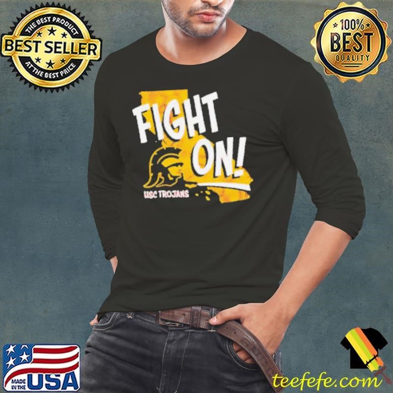 Awesome USC Trojans Fight On logo Long Sleeve Tee