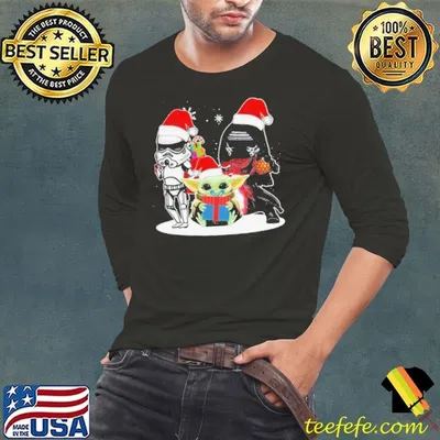 Baby Yoda And Darth Vader Stormtrooper Merry Christmas shirt
