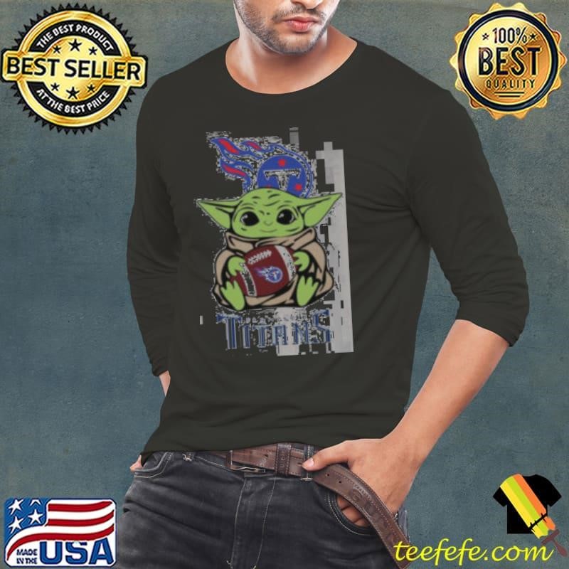 Baby Yoda Star Wars X Tennessee Titans NFL football season 2024 Long Sleeve Tee