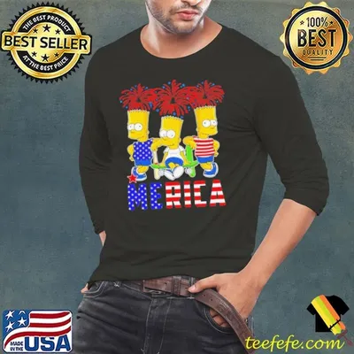 Bart Simpson Happy The 4th Of July America shirt