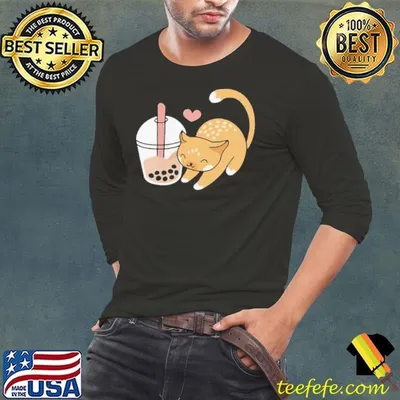 Boba Tea Kawaii Cat Bubble Tea shirt