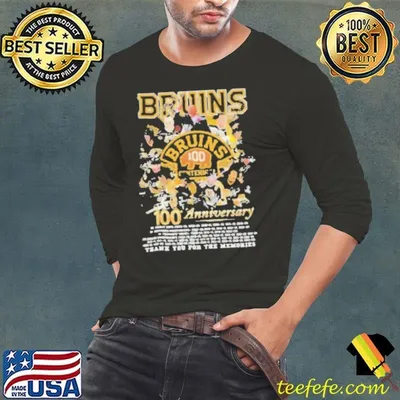 Boston Bruins 100th Anniversary 1924 2024 Thank You For The Memories Shirt