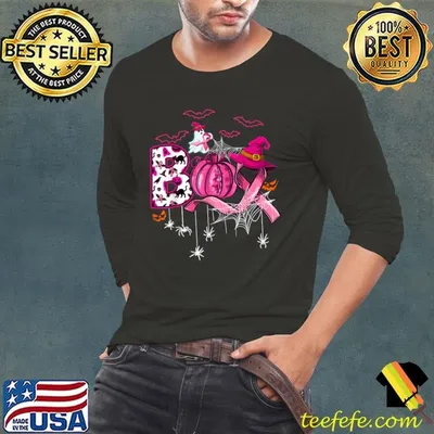 Breast Cancer Is Ghost Sheet Pink Breast Cancer Awareness Pumpkin Halloween T-Shirt