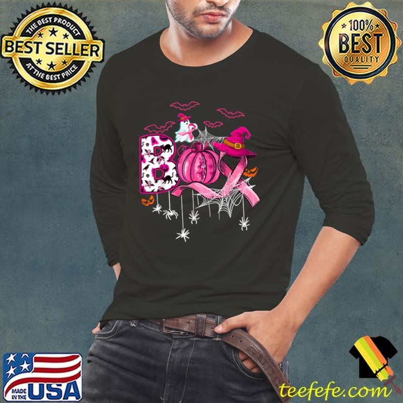 Breast Cancer Is Ghost Sheet Pink Breast Cancer Awareness Pumpkin Halloween T-Shirt