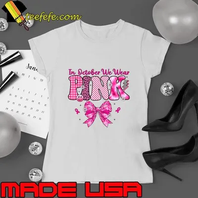 Breast Cancer Survivor In October We Wear Pink Leopard T-Shirt