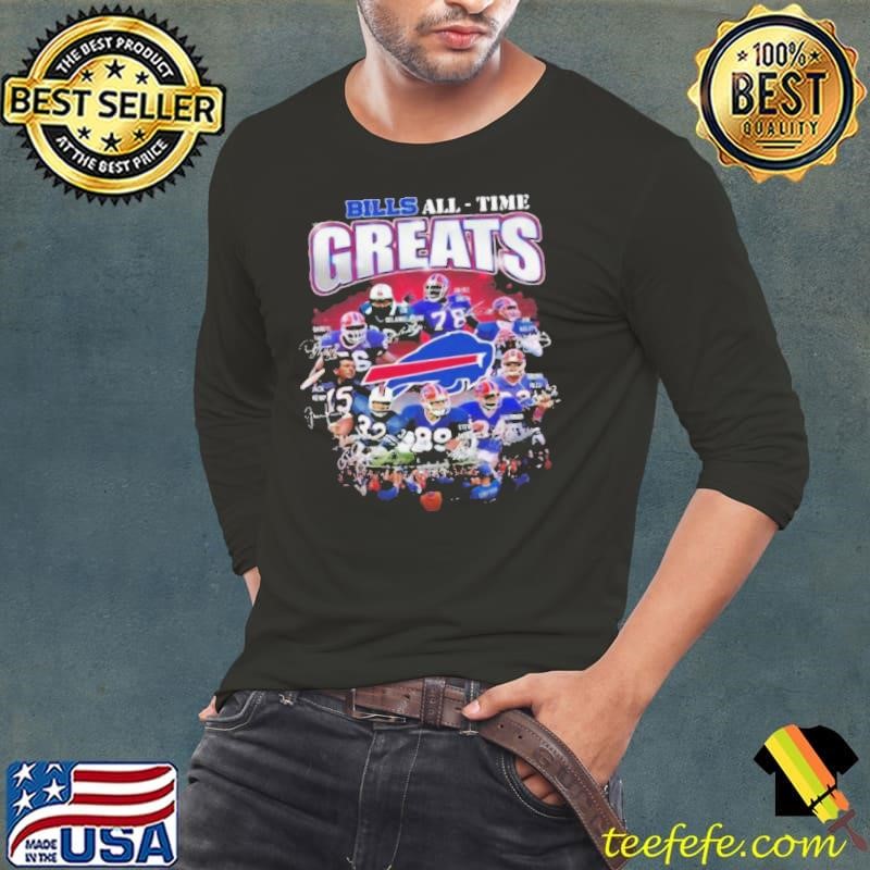 Buffalo Bills all time greats player names signatures shirt