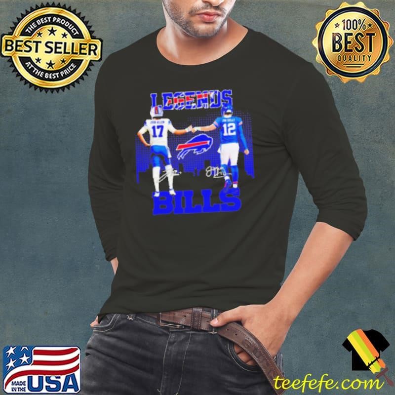 Buffalo Bills legend Josh Allen and Jim Kelly signatures shirt
