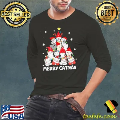 Cats Merry Catmas Merry Christmas Tree shirt