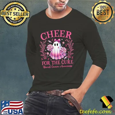 Cheer for the Cure Breast Cancer Awareness Halloween Ghost T-Shirt