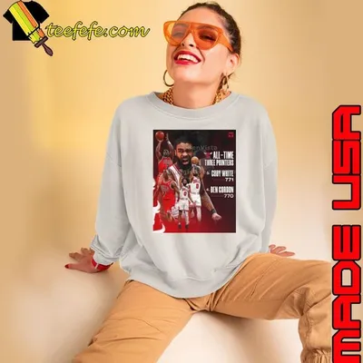 Chicago Bulls All Time Three Pointers No. 3 Coby White 771 No 4 Ben Cordon 770 Poster shirt (watermarked)