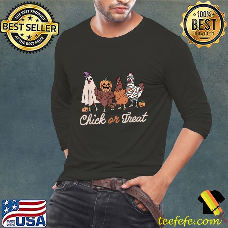 Chick Or Treat Halloween Witch Spooky Chicken T-Shirt