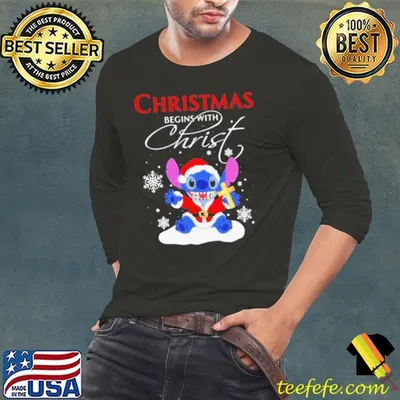 Christmas Begins With Christ Cross Fondos De Pantalla De Navidad Del Stich shirt