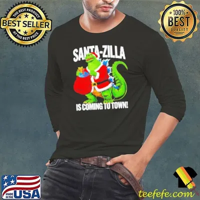 Christmas Kaiju Santa zilla is coming to town comic Shirt